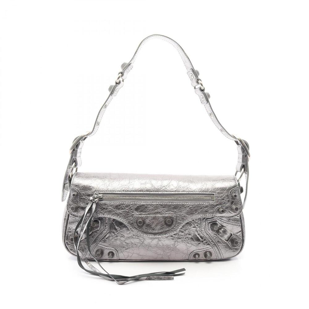 Balenciaga BALENCIAGA Le Cagole S Shoulder Bag Handbag Leather Women's Silver - Picture 1 of 7